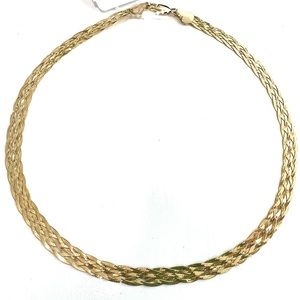 LANA Jewelry 14k Braided Liquid Choker Necklace